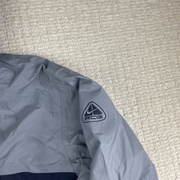 VTG Nike ACG Jacket Men's M Y2K Ski Storm Fit 3 Layer Blue Rain Shell Rare - Picture 6 of 16